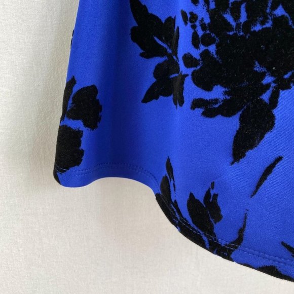CITY STUDIO Macy's Blue Velvet Print Dress NWT - Picture 5 of 8